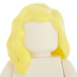 LEGO Hair, Female, Mid-Length with Part over Right Shoulder, Light Yellow