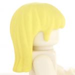 LEGO Hair, Female, Mid-Length with Part over Right Shoulder, Black with Flower [CLONE] [CLONE] [CLONE]