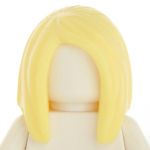 LEGO Hair, Female, Long and Straight, Parted on Side, Light Yellow