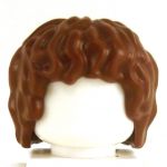 LEGO Hair, Wavy and Tousled, Reddish Brown