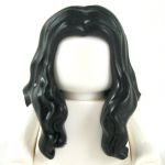 LEGO Hair, Female, Long and Wavy, Center Part, Black