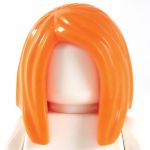 LEGO Hair, Female, Long and Straight, Parted on Side, Orange