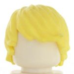 LEGO Hair, Long and Tousled with Side Part, Blonde
