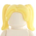 LEGO Hair, Female with Short Pigtails, Black [CLONE] [CLONE]