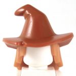 LEGO Hair, Female, Mid-Length, Light Brown with Dark Orange Hat
