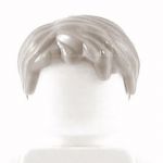 LEGO Hair, Short Tousled with Side Part, Light Bluish Gray
