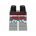 LEGO Legs, Dark Bluish Gray with Dark Red Armor/Loincloth