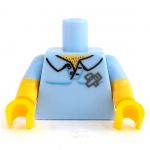 LEGO Torso, Short Sleeve Light Blue Shirt with Hammer and Saw Design