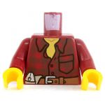 LEGO Torso, Dark Red Plaid Flannel Shirt with Tool Belt