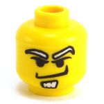 LEGO Head, White Eyebrows and Soul Patch