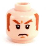 LEGO Head, Flesh, Dark Orange Eyebrows and Sideburns