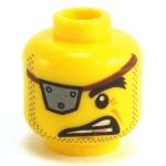 LEGO Head, Eye Patch, Gold Tooth