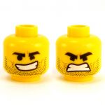 LEGO Head, Flesh, Serious Face and Angry Red Eyes [CLONE] [CLONE] [CLONE] [CLONE]