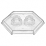 LEGO Hexagonal Minifigure Stand/Base, Transparent