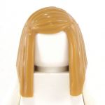 LEGO Hair, Female Long Straight with Left Side Part, Light Brown