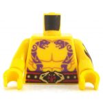 LEGO Barechested Torso With Snake Tattoos, Dark Red and Purple Pants [CLONE]