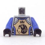 LEGO Torso, Blue-Violet Shirt, Armor with Lion and Crown