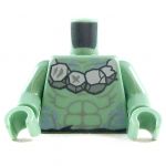 LEGO Torso, Sand Green with Rock Necklace