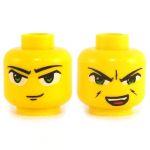 LEGO Head, Large Green Eyes, Smiling