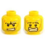 LEGO Head, Black Eyebrows With Small Scar [CLONE] [CLONE] [CLONE] [CLONE] [CLONE] [CLONE]