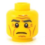 LEGO Head, Gray Eyebrows, Cheek Lines, Crow's Feet, Wrinkles