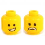 LEGO Head, Black Eyebrows With Small Scar [CLONE] [CLONE] [CLONE] [CLONE] [CLONE]