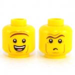 LEGO Head, Beard Stubble, Brown Eyebrows, Crooked Smile, and Scar [CLONE] [CLONE] [CLONE]