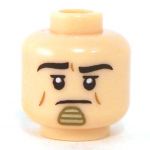 LEGO Head, Black Eyebrows, 'Beard'