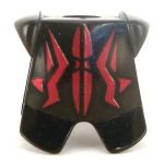 LEGO Breastplate with Leg Protection, Black with Dark Red Design