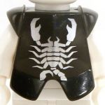 LEGO Breastplate with Leg Protection, Black with Silver Scorpion