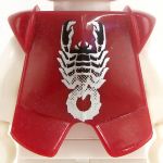 LEGO Breastplate with Leg Protection, Dark Red with Black & Silver Scorpion