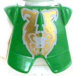 LEGO Breastplate with Leg Protection, Green with Gold Monkey Design