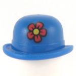 LEGO Bowler Hat, Blue with Flower