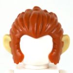 LEGO Hair, Dark Orange with Tan Rounded Ears