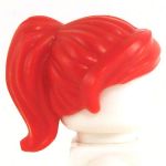 LEGO Hair, Female, Ponytail with Swept Fringe, Red