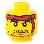 LEGO Head, Stubble and Red Headband