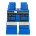 LEGO Legs, Blue with Pockets and Silver Stripes, Belt