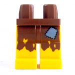 LEGO Legs, Brown Tattered Shorts with Patch