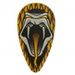 LEGO Ovoid Shield with Open Mouth Snake Head, Bright Light Orange Eyes and Tongue Pattern