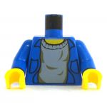 LEGO Black Torso with Yellow and White Stripes on Front, Crazy Demon on Back [CLONE] [CLONE] [CLONE] [CLONE] [CLONE] [CLONE] [CLONE] [CLONE]