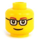 LEGO Head, Red Sunglasses, Smile/Clenched Teeth [CLONE] [CLONE]
