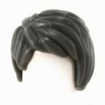 LEGO Hair, Female, Short and Tousled, Side Part, Black