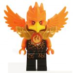 LEGO Aarakocra - Black with Orange Wings and Head