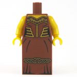 LEGO Dress, Brown with Gold Designs, Celtic Pattern on Skirt
