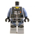 LEGO Gray Outfit with Sand Blue Jacket, Belt, Straps, Pouches, Knee Pads