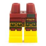 LEGO Legs, Bare with Dark Red Skirt/Loincloth
