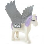 LEGO Pegasus, Purple Mane, Tail, and Eyes, Rounded Features