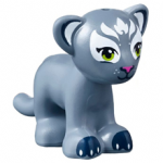 LEGO Cat (or Tiger Cub), Sand Blue with White Facial Markings