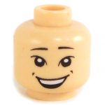 LEGO Head, Light Flesh, Large Grin and Dimples