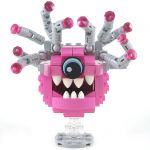 LEGO Beholder, Dark Pink with Gray Eyestalks, Transparent Eyes
